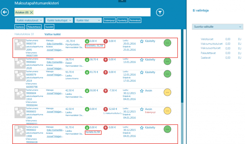 15 maksutapahtumarekisteri